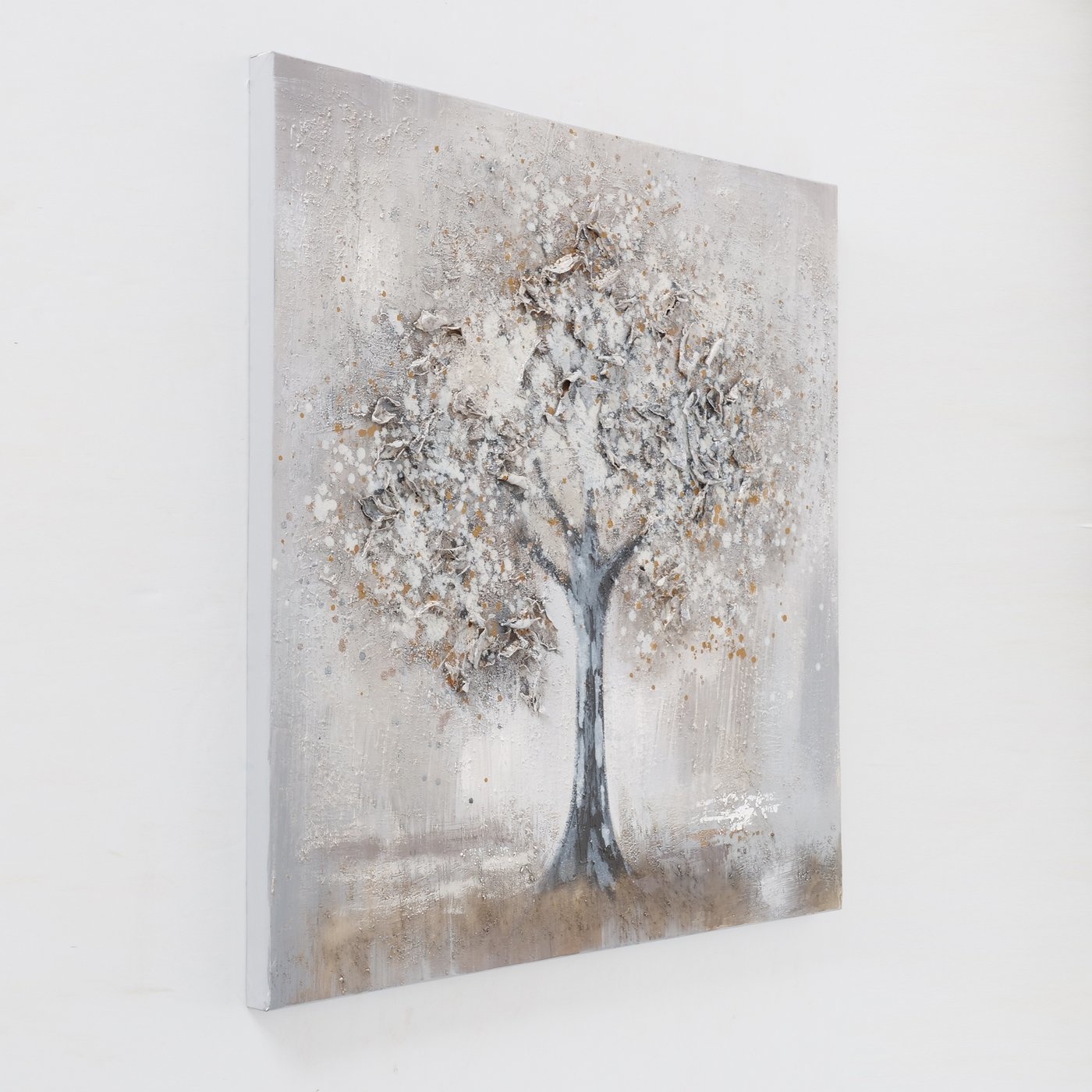 Painting canvas Tree solo 80x80cm - Eliassen.nl