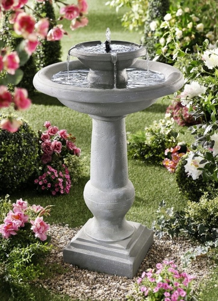 Grote tuinfee fontein met zonne-energie pomp 42cm H Grote tuinfee fontein met zonne-energie pomp 42cm H