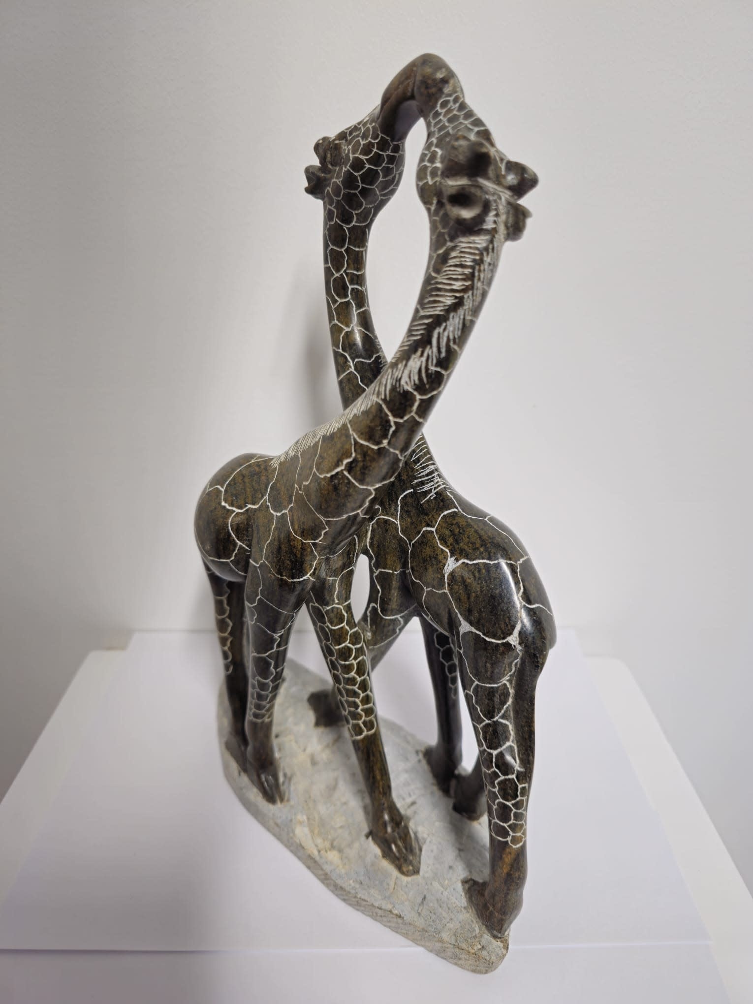 Speckstein Skulptur Giraffe Paar 30CM eliassen.nl