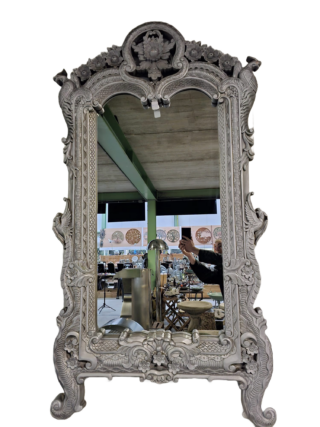 Mirror ornate silver Flower Festival 94x176cm eliassen.nl
