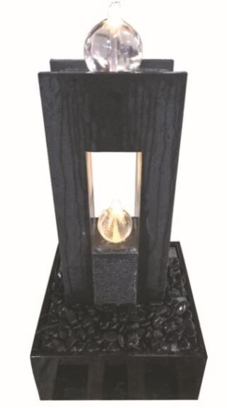 Terrassenbrunnen Granit Crumbo mit LED-Beleuchtung | Eliassen.nl