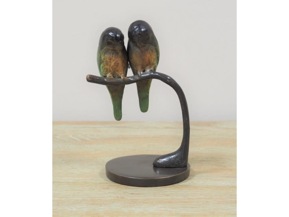 Vogelpaar Bronze eliassen.nl