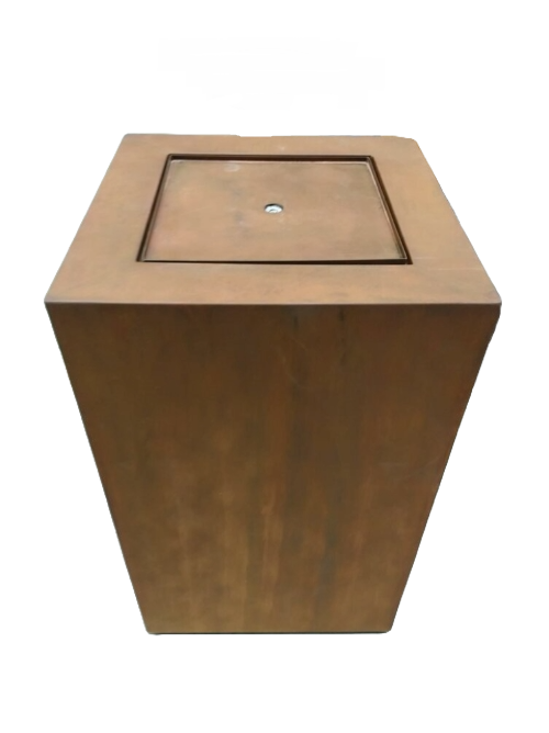 Wassertisch Cortenstahl Andrew hoch quadratisch 100cm eliassen.de