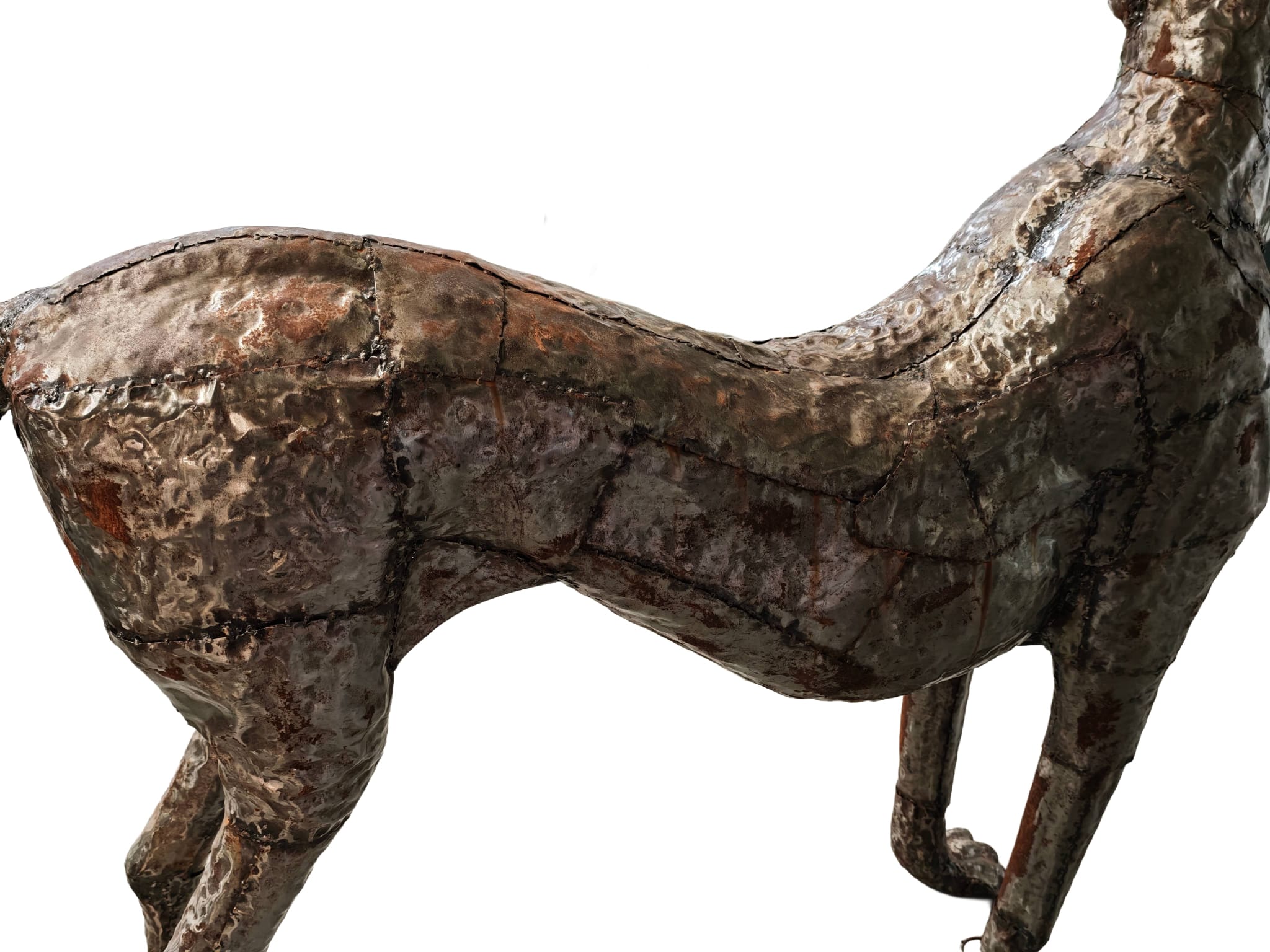 Groot tuinbeeld Cheeta van metaal 180cm eliassen.nl 5