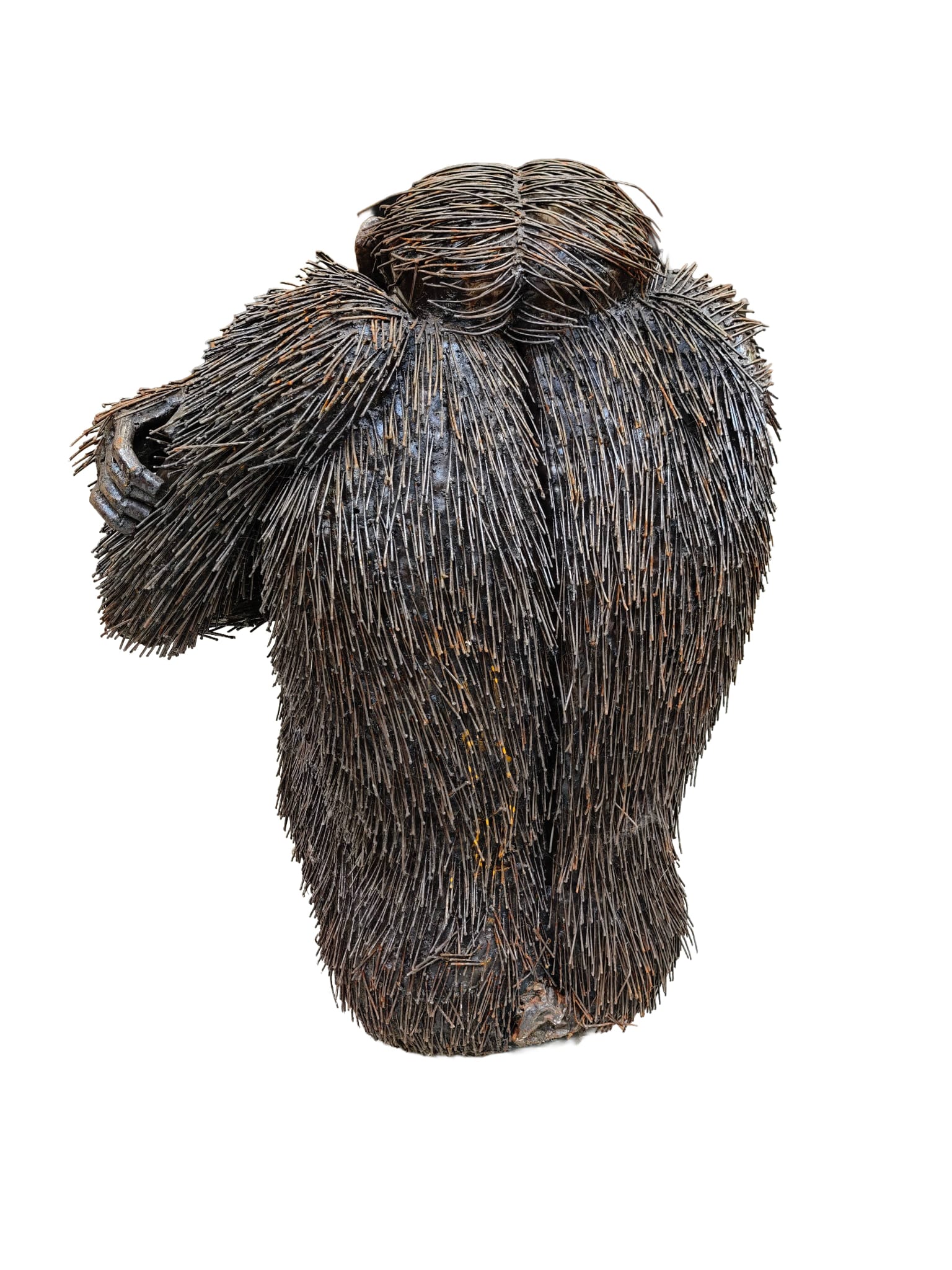 Supergroot tuinbeeld gedetailleerde Gorilla van metaal 90cm eliassen.nl 5