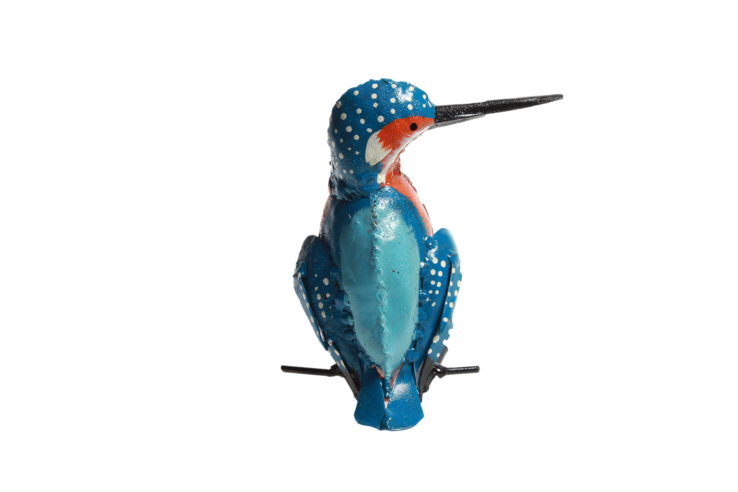 IJsvogel kleurrijk metaal 15cm