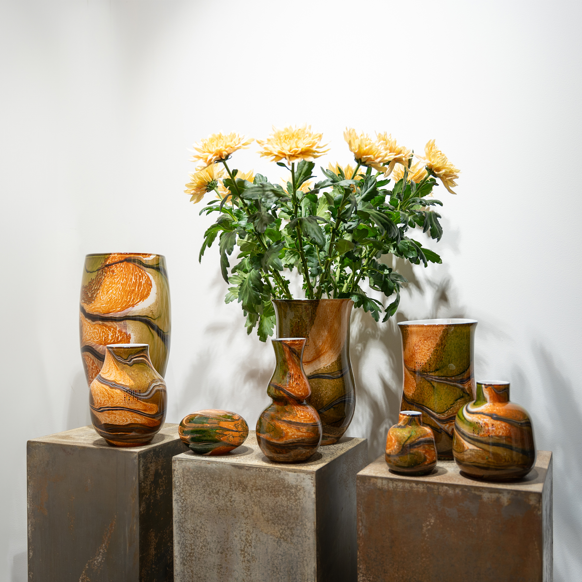 Glass Vase Turin Medium Indian Summer 20cm