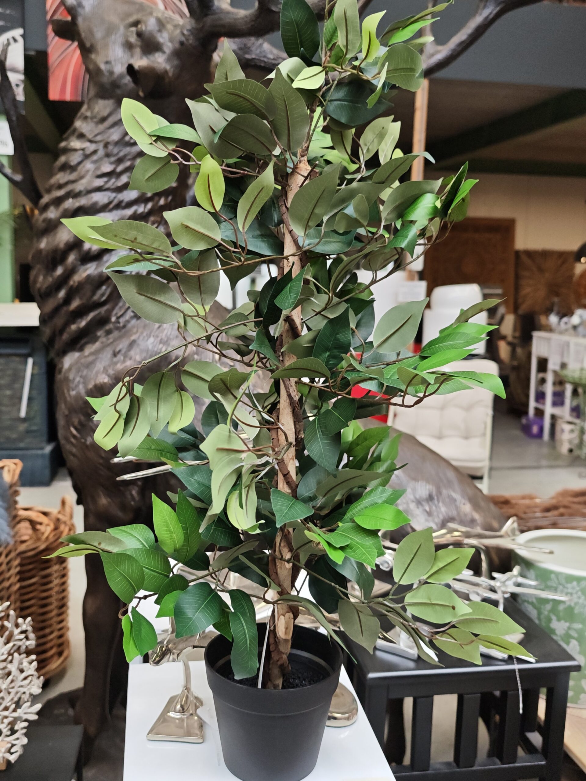 Artificial plant Ficus Benjamina green leaf 95cm