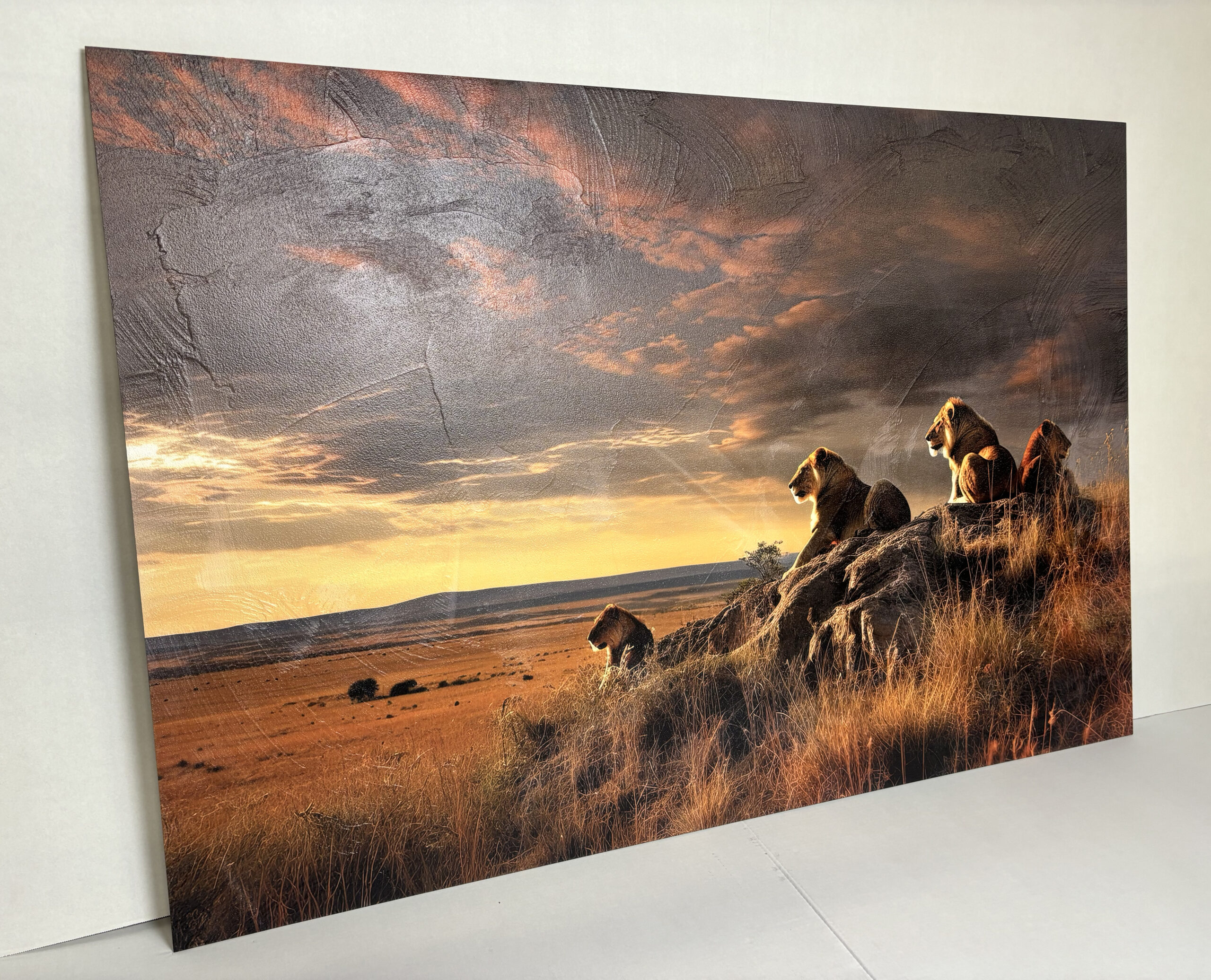 Painting Structural panel Herd of lions in 4 sizes