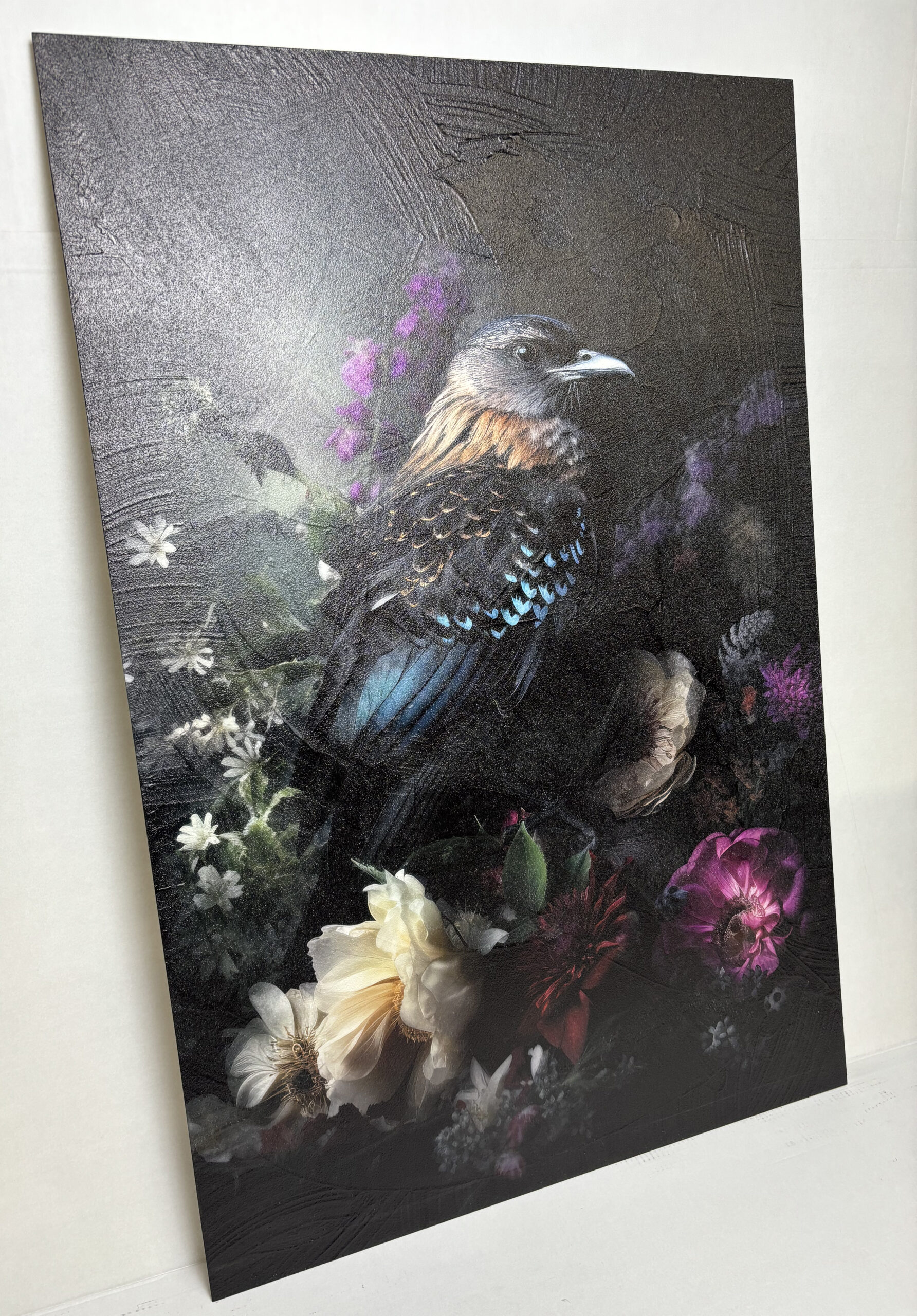 Malerei Texturplatte Raven Floral in 4 Größen