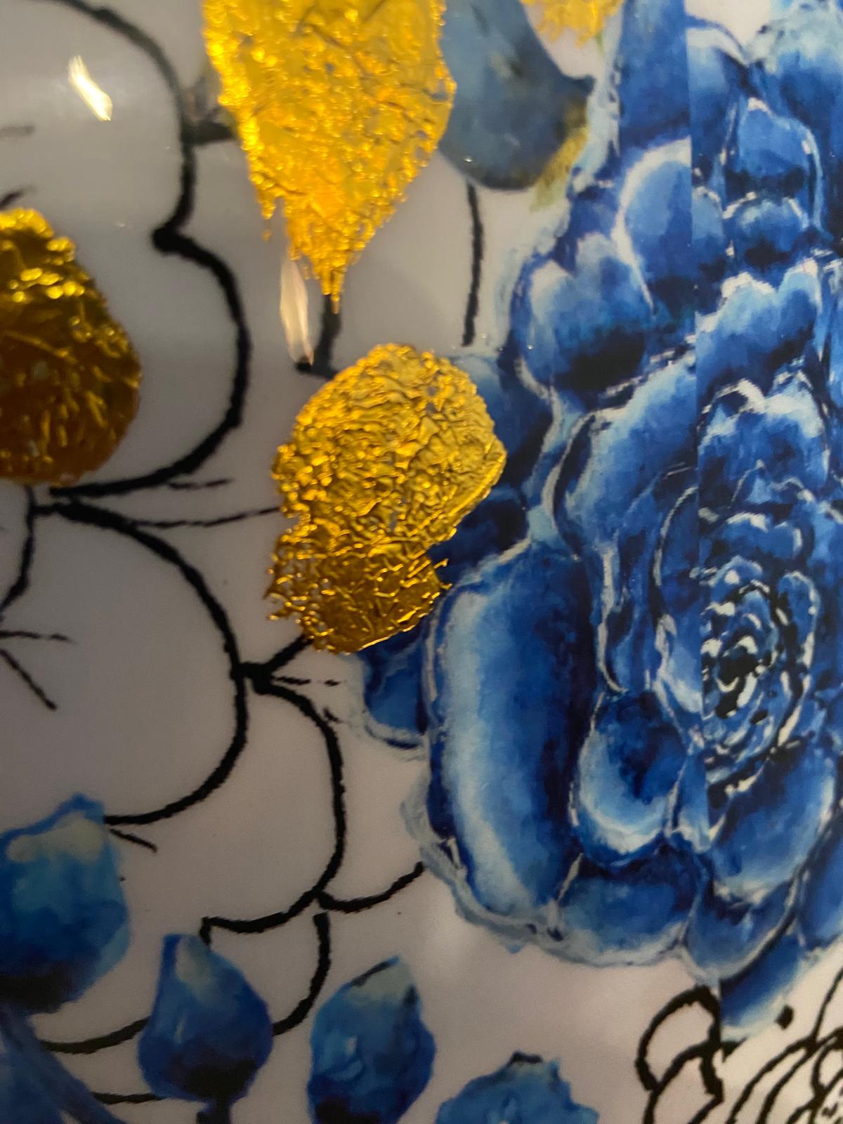 Topf aus Metall holländisch blau hoch in 3 Größen eliassen.co.uk 1