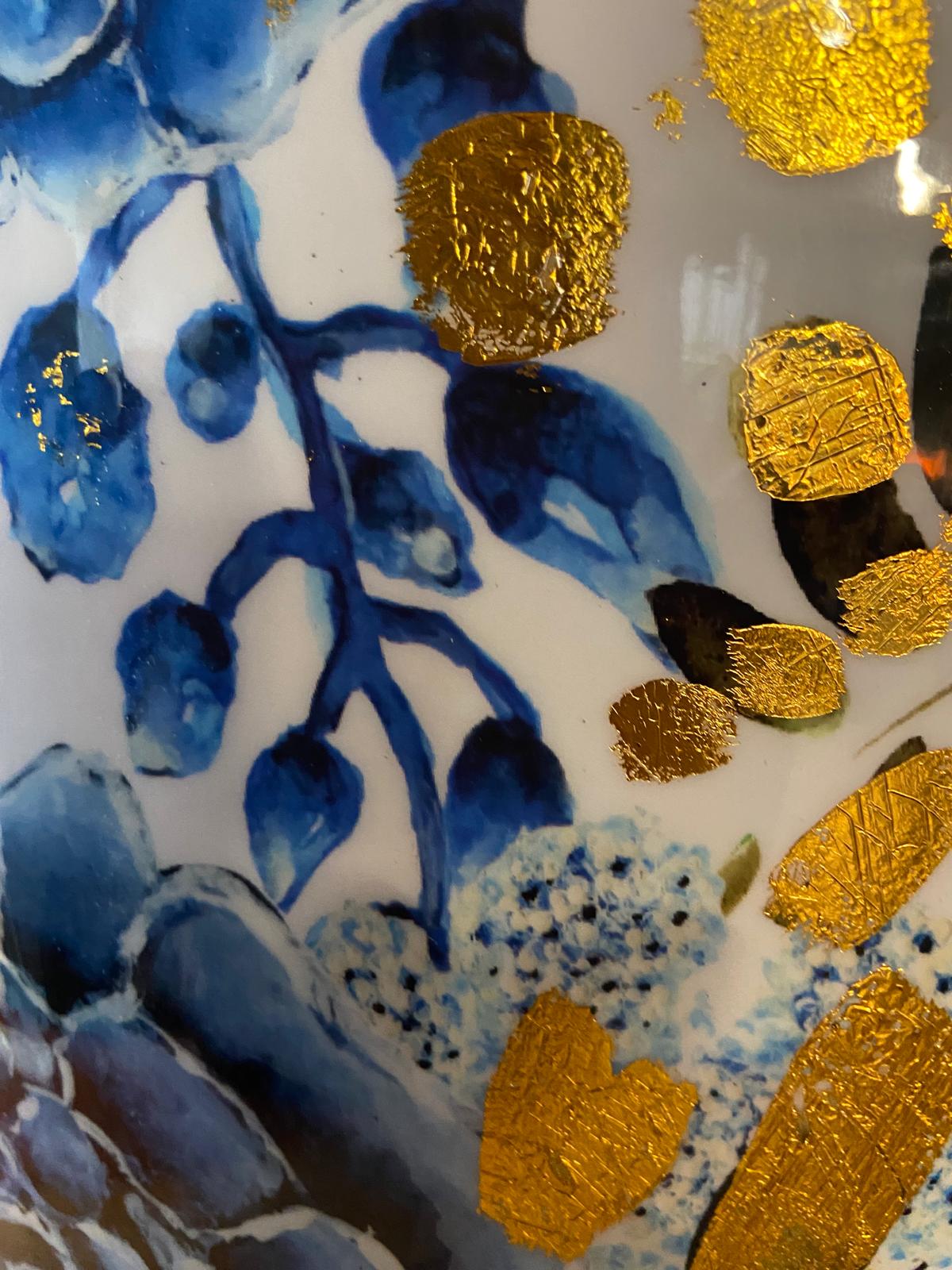 Topf aus Metall holländisch blau hoch in 3 Größen eliassen.co.uk 1