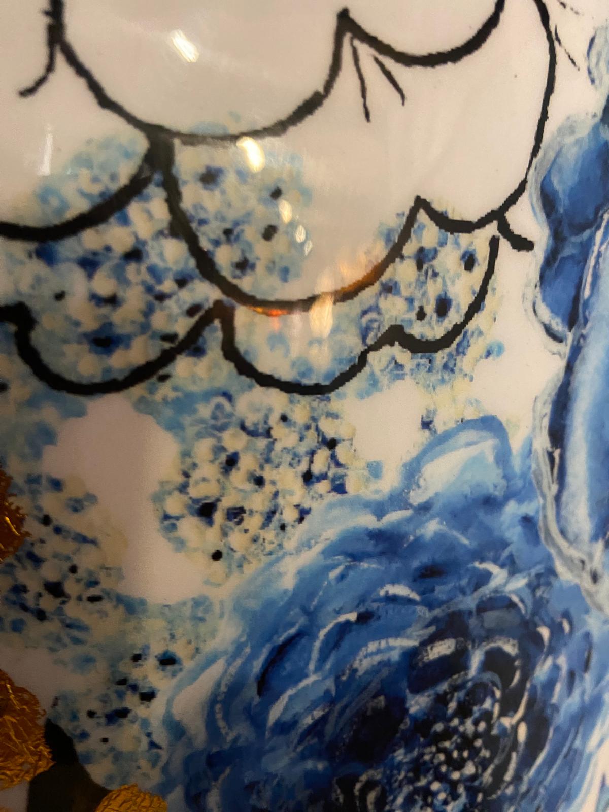 Topf aus Metall holländisch blau hoch in 3 Größen eliassen.co.uk 1