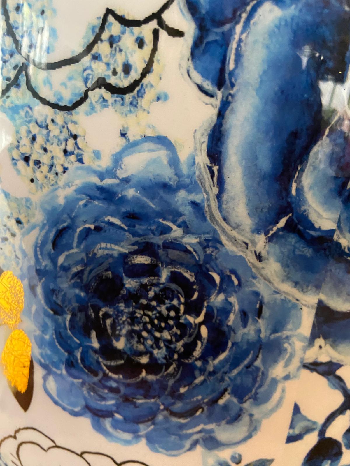 Topf aus Metall holländisch blau hoch in 3 Größen eliassen.co.uk 1