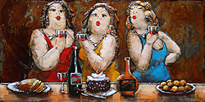 3d schilderij 3 dikke dames Eliassen.nl T2480