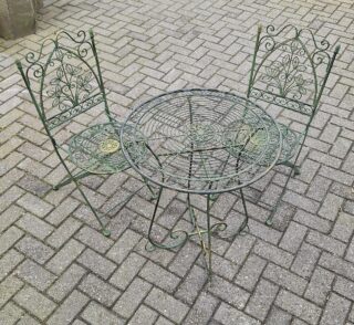 Bistro Set Auvergne Old Green Eliassen.nl