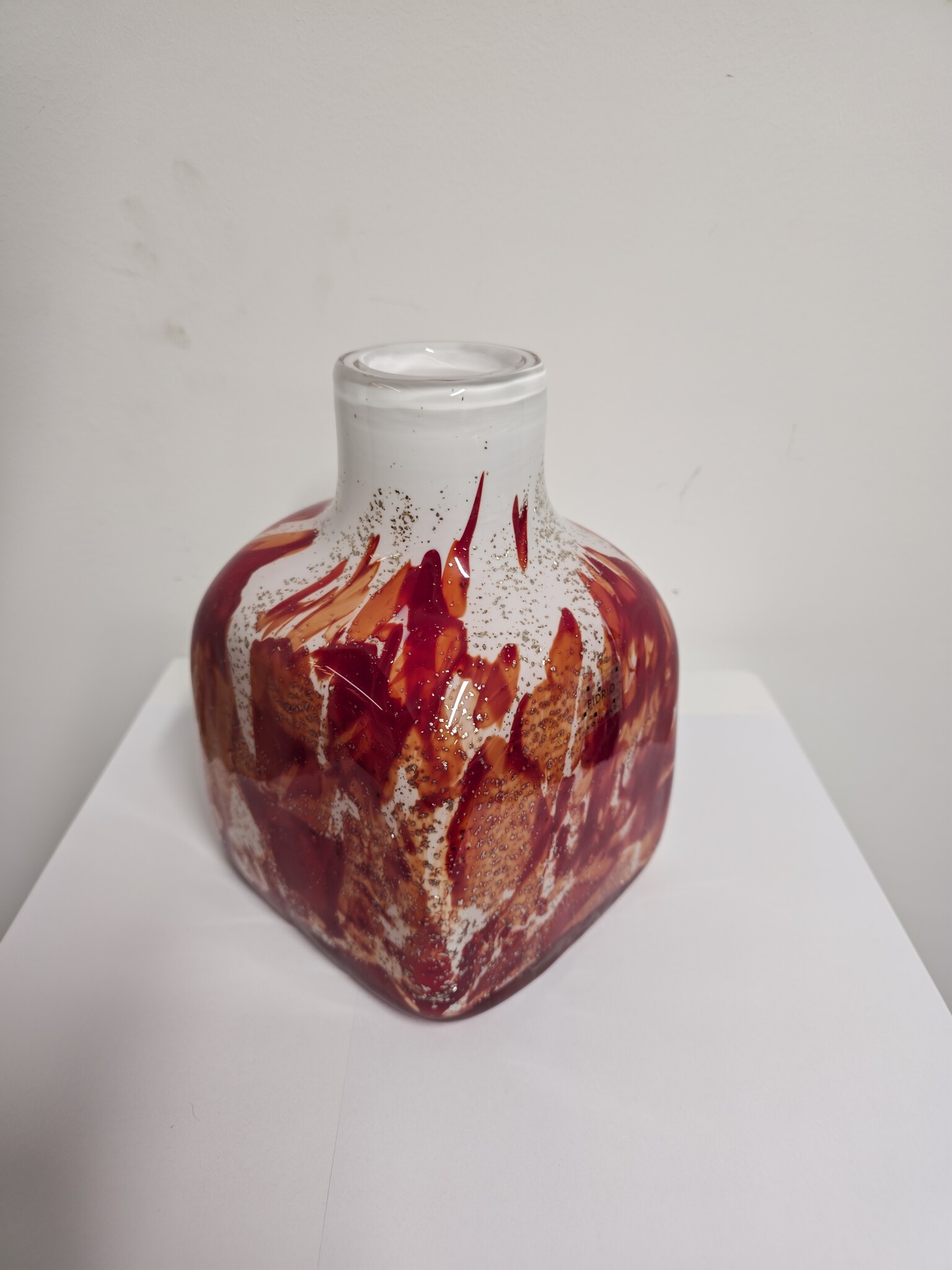 Fidrio Glass Vase Cube square 21cm eliassen.co.uk 2