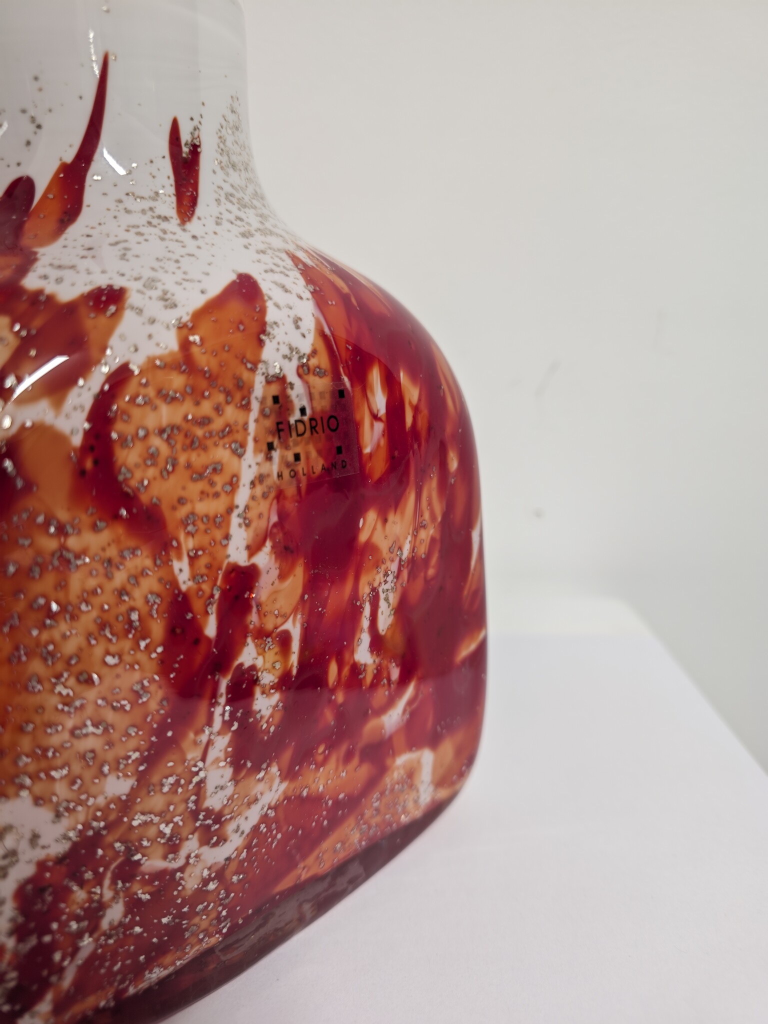 Fidrio Glass Vase Cube square 21cm eliassen.co.uk 3