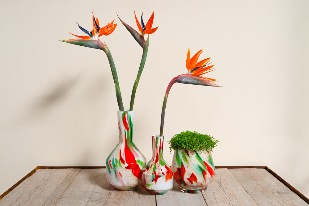 Fidrio mixed colors vases Eliassen.nl