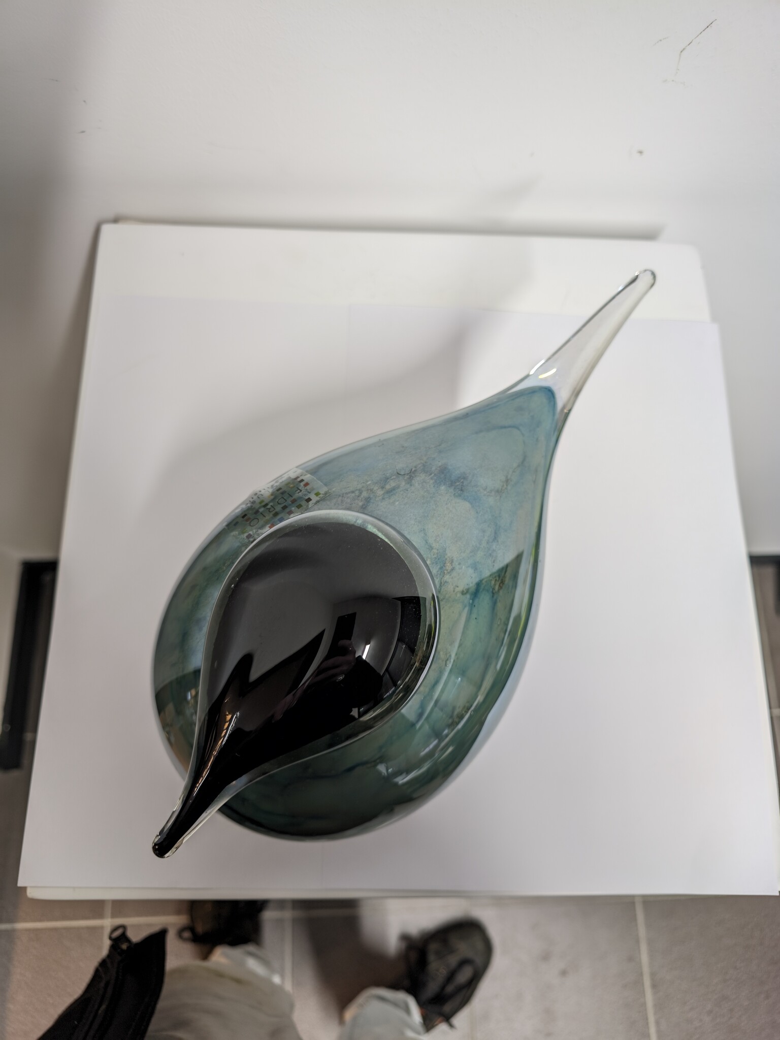 Fidrio Vogel Möwe sitzend Glas XXL 30cm perlmutt eliassen.co.uk 4