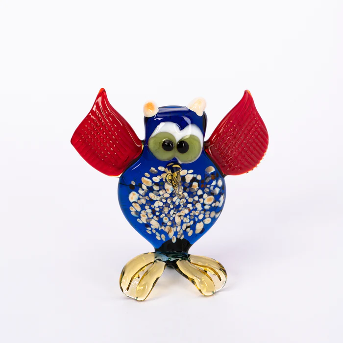 Glasminiatur Eliassen.nl Eule große Augen 044