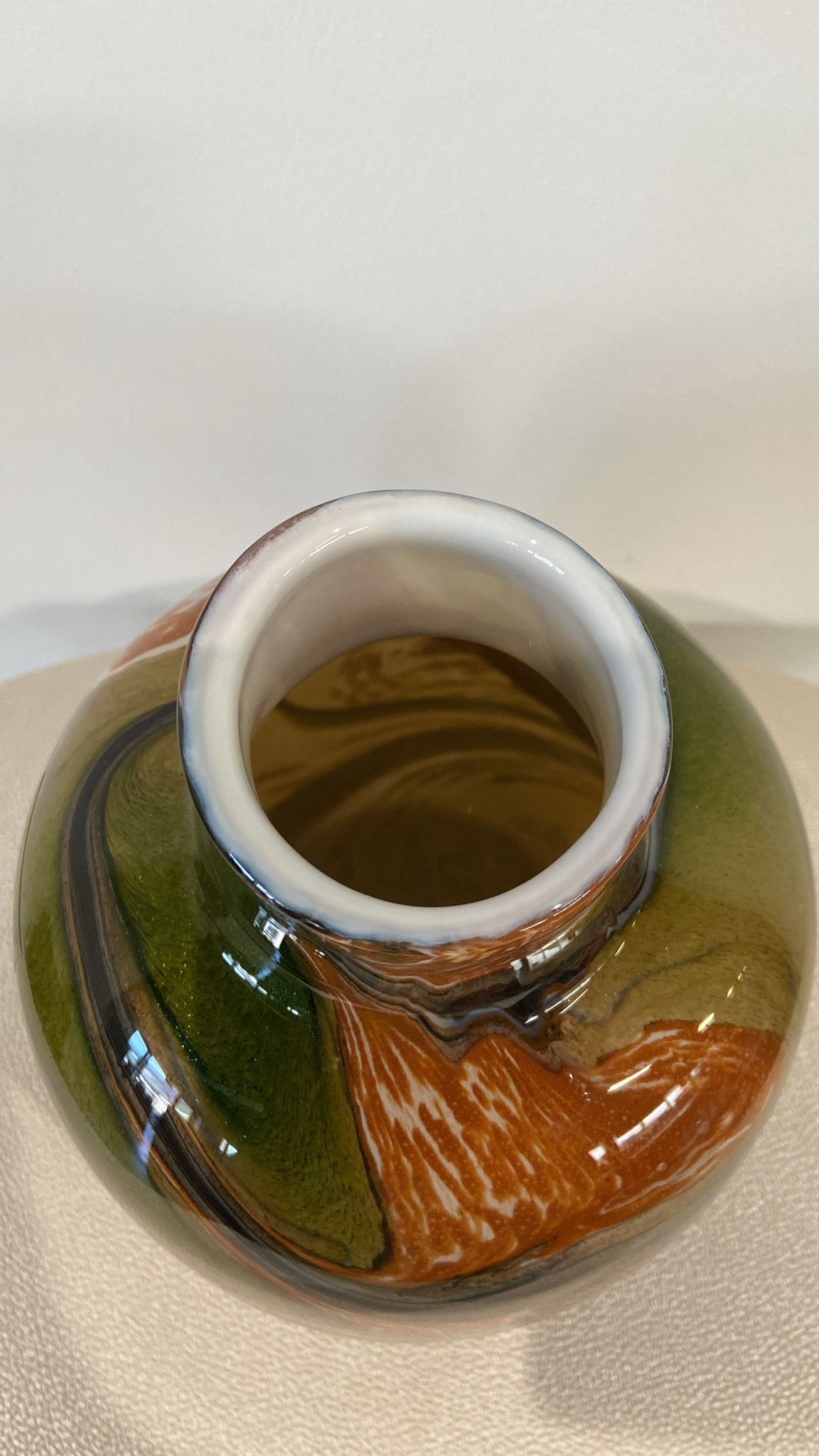 Glass Vase Turin Medium Indian Summer 20cm eliassen.co.uk 1