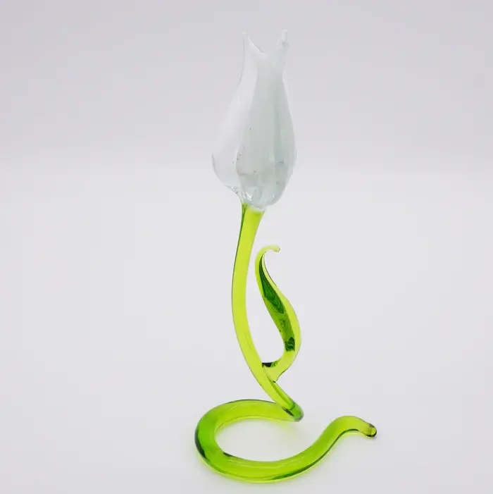 Glazen bloem Eliassen.nl  Tulp wit FL-S-02-A-14