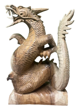 Houten beeld draak 50cm eliassen.nl 1