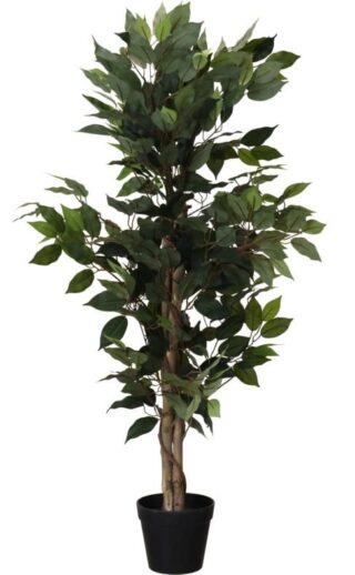 Kunstplant Ficus benjamina groen blad 115cm Eliassen.nl
