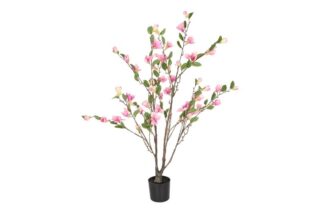Kunstplant Magnolia bloeiend roze 110cm - Eliassen.nl