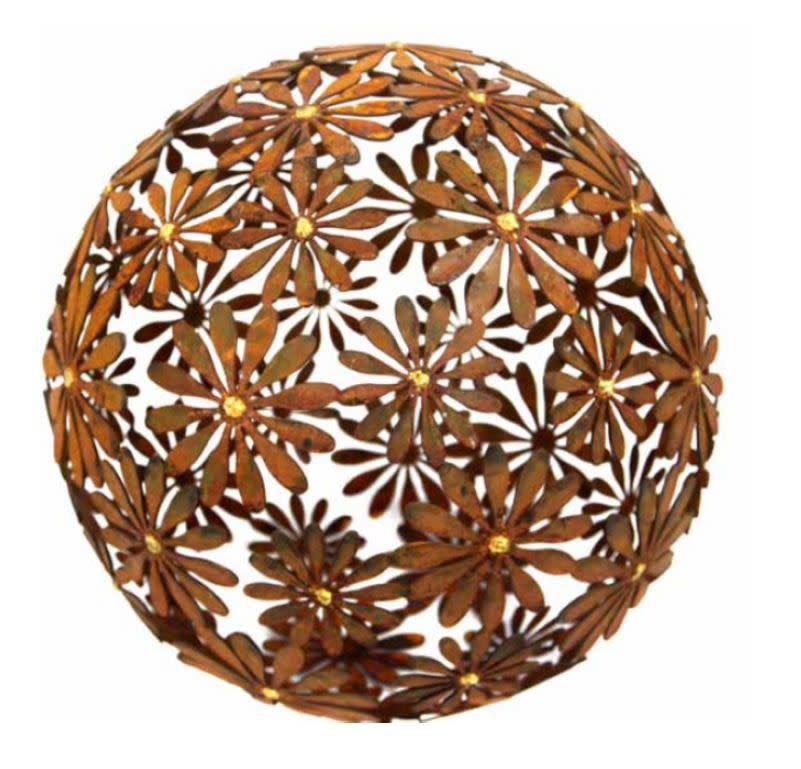 Leuchtkugel 50cm Rost Gänseblümchen Eliassen.nl