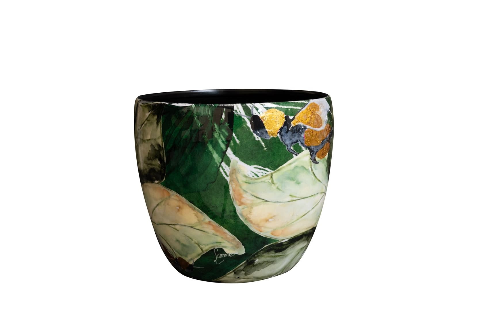 Topf Metall Biene Grün in 3 Größen eliassen.nl 171071B