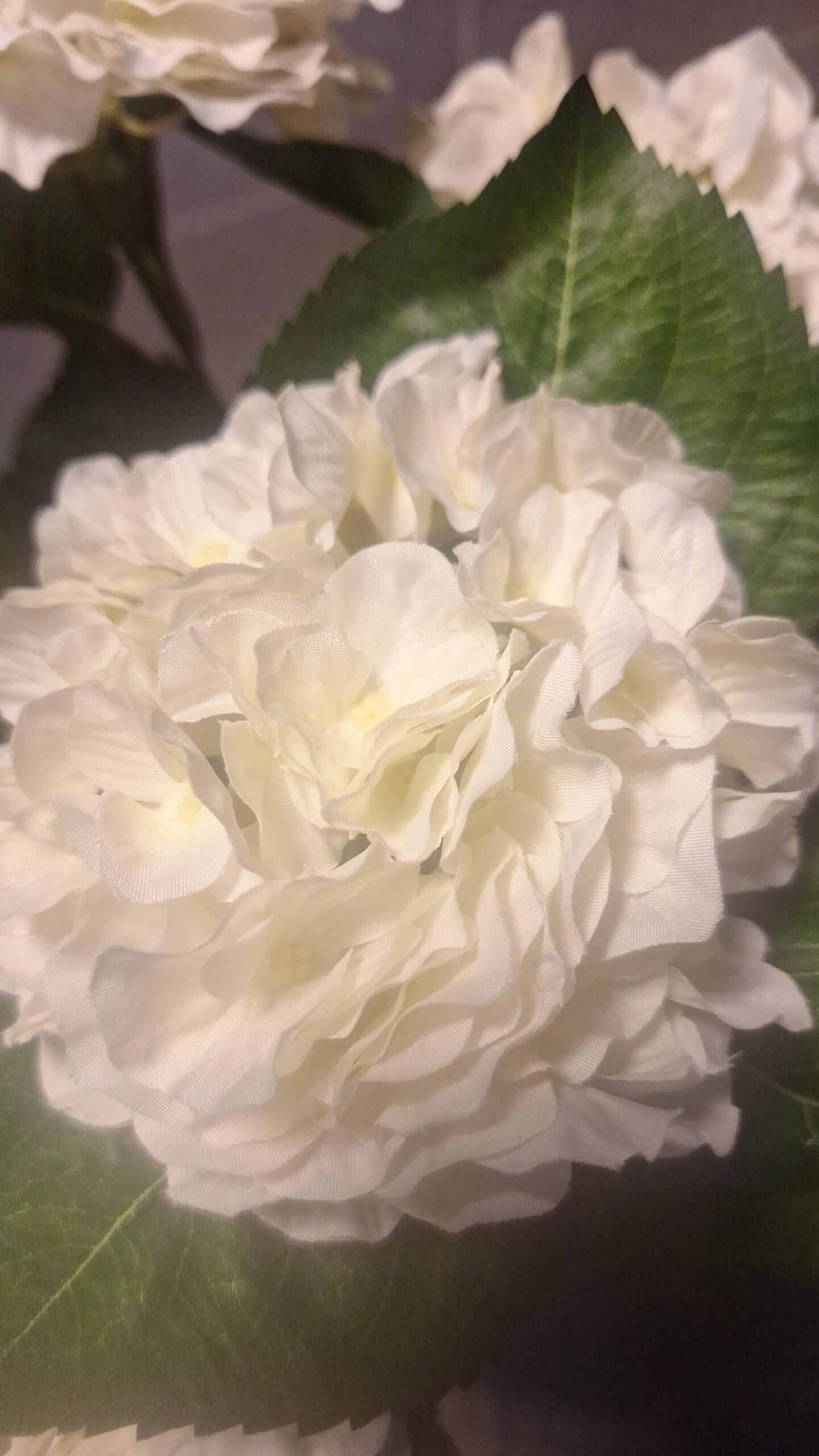 Künstliche Pflanze Hortensie weiß 44cm