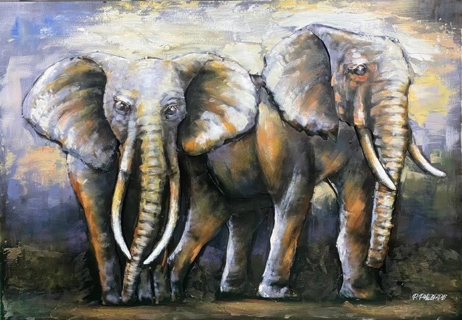 Schilderij 3d Olifanten Eliassen.nl Mg-104