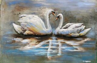 Schilderij 3d Zwanen Eliassen.nl MG-123