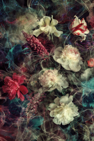 Schilderij paneel Eliassen.nl  0117-Smokey-flowers-