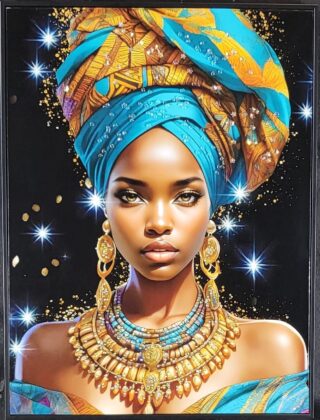 Strass Leinwandbild Eliassen.nl goldene Ohrringe 6104-1 62x82 cm