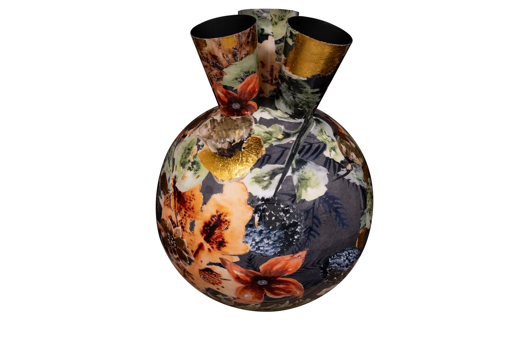 Tulip vase metal Berry Blue high in 2 sizes eliassen.co.uk 2