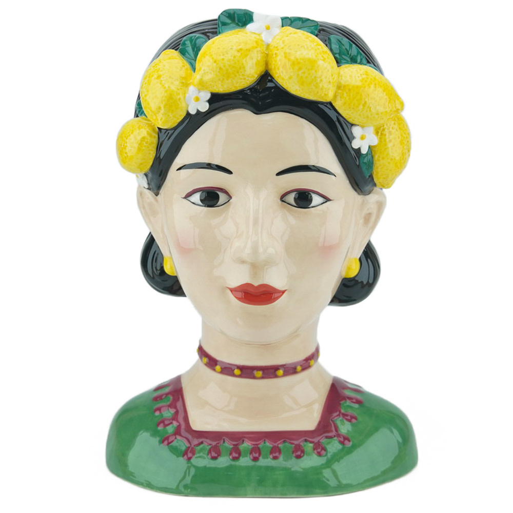 Vaas gekleurd vrouw citroen Eliassen.nl as6911