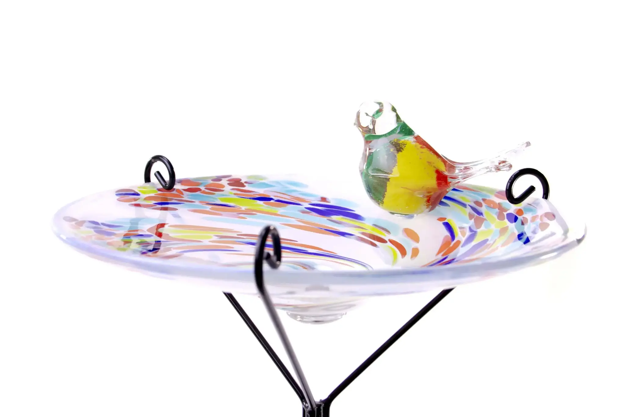 vogeldrinkschaal wit glas - eliassen.nl