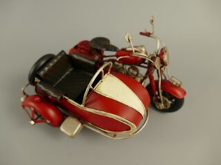 Miniaturmodell Motorrad mit Beiwagen 19cm