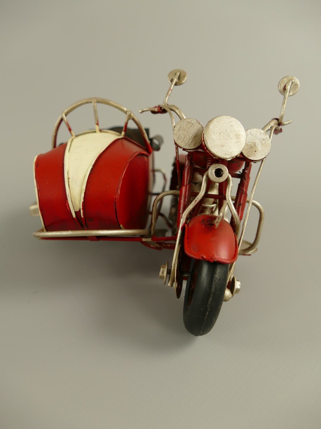 Miniature model Motorcycle with sidecar 19cm