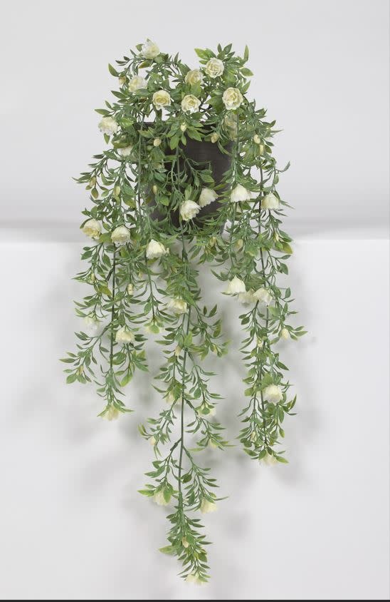 Kunst hangplant Roosje wit Eliassen.nl cm Eliassen.nl 06482p