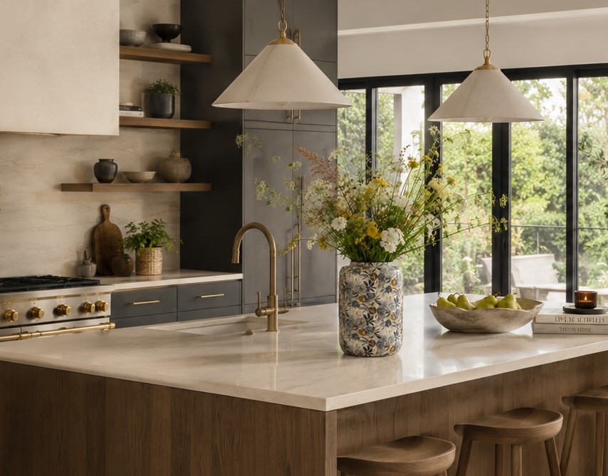 Cylindervaas metaal Pioen grijs goud 23cm - Eliassen.nl