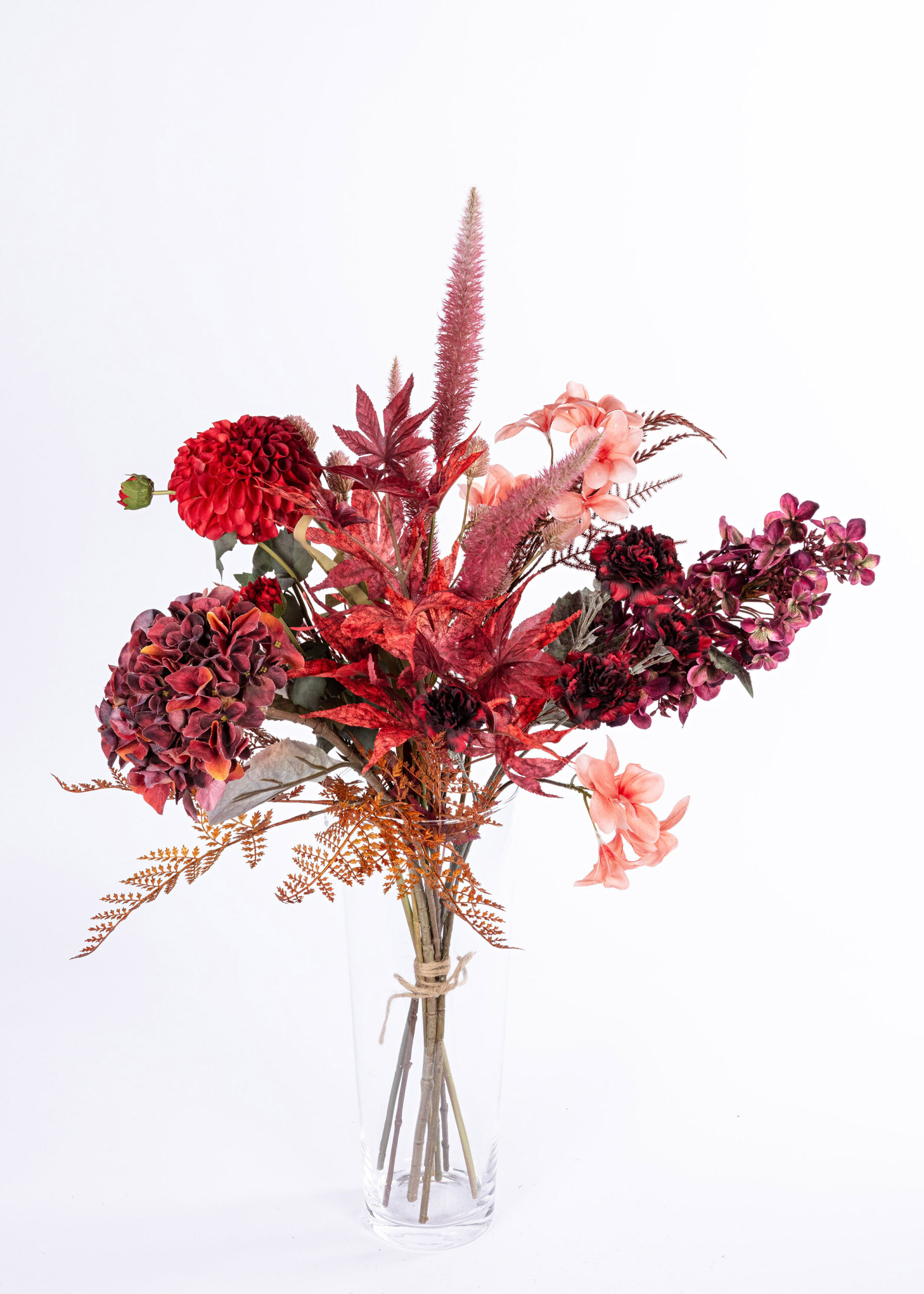 Gemengd boeket bordeau L 9 stelen eliassen.nl 2