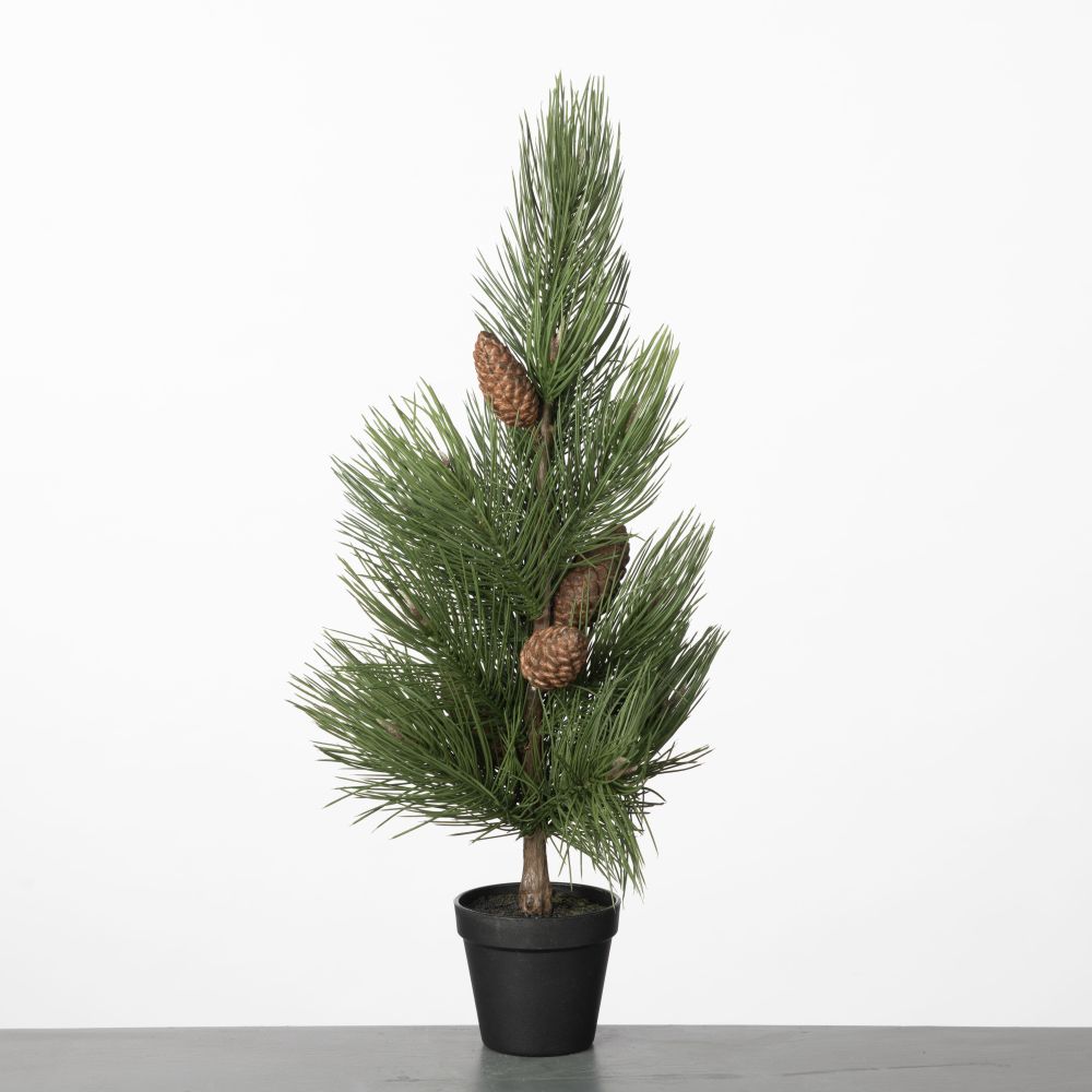 Kunstplant Pinus sier conifeer 68cm