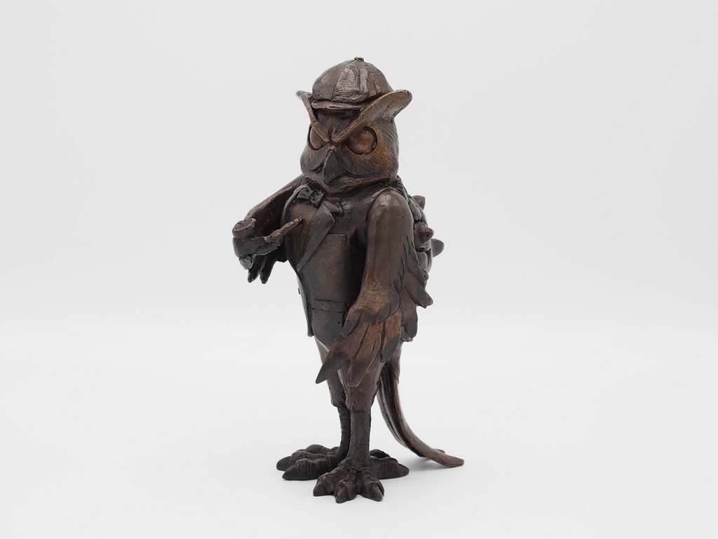 Bronze sculpture professor owl