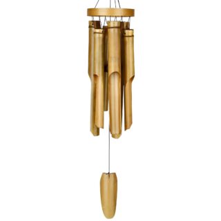 Wind chime Bamboo natural ring large 94cm eliassen.nl C255