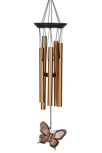 Windgong Vlinder bronskleur 53cm