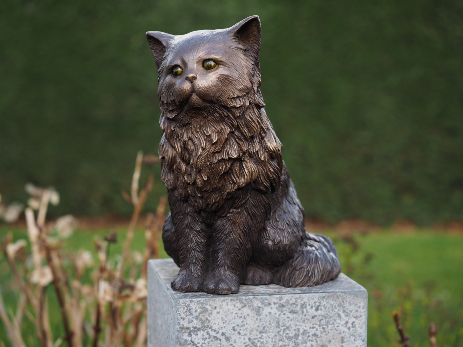 Bronzen beeld Perzische kat 36cm